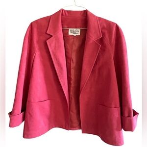 Roth Le Cover suede vintage pink blazer/jacket size 14